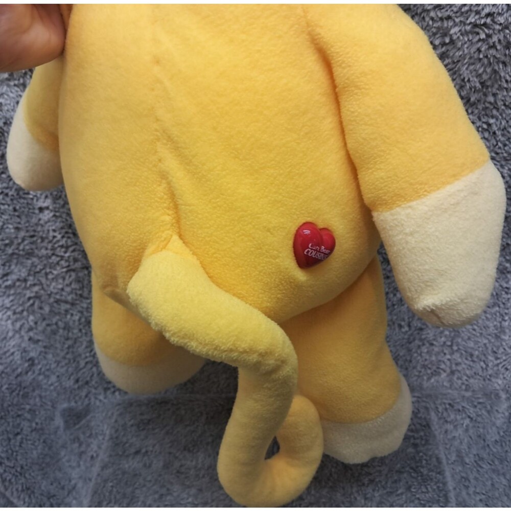 VTG Care Bears Cousins Playful Heart Monkey 2004 Yellow Plush Doll Jumbo 24" Toy - Picture 6 of 13